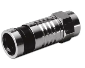 Channel Vision 2133 - RG6 F-Connector - Push and Seal - Black - Waterproof