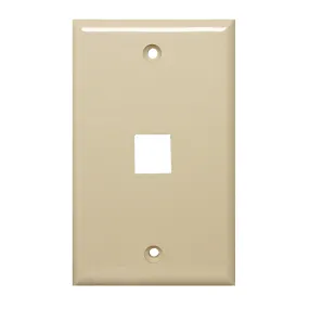 Channel Vision - J-1GI - 1 Jack Gang Plate, Ivory