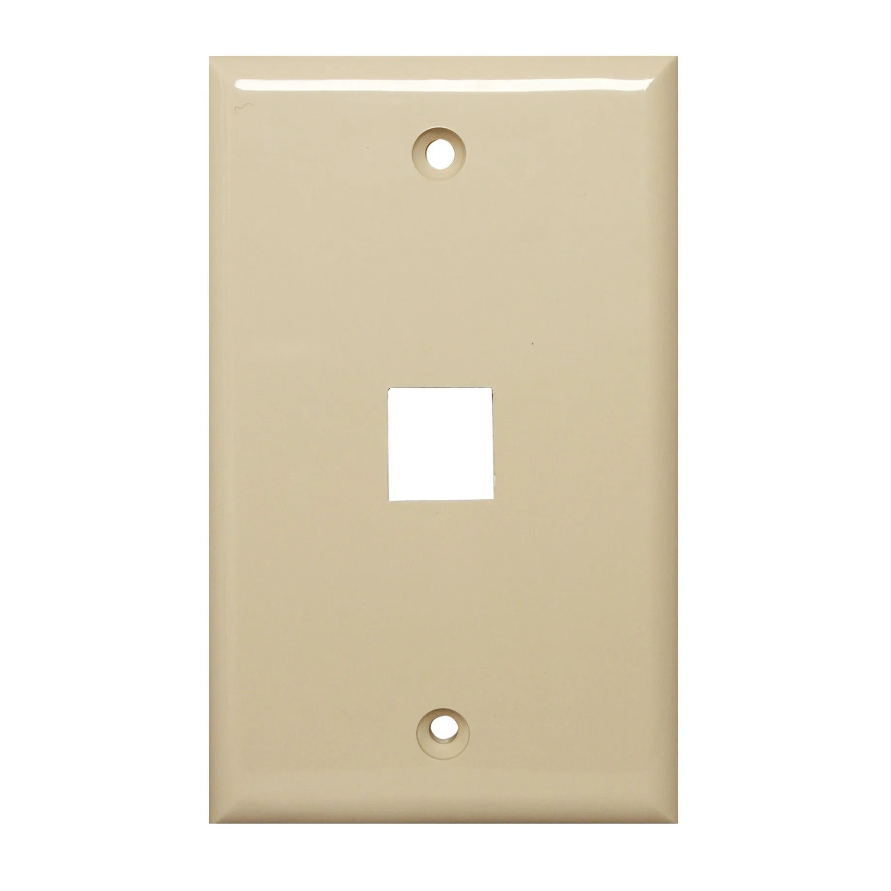 Channel Vision - J-1GI - 1 Jack Gang Plate, Ivory