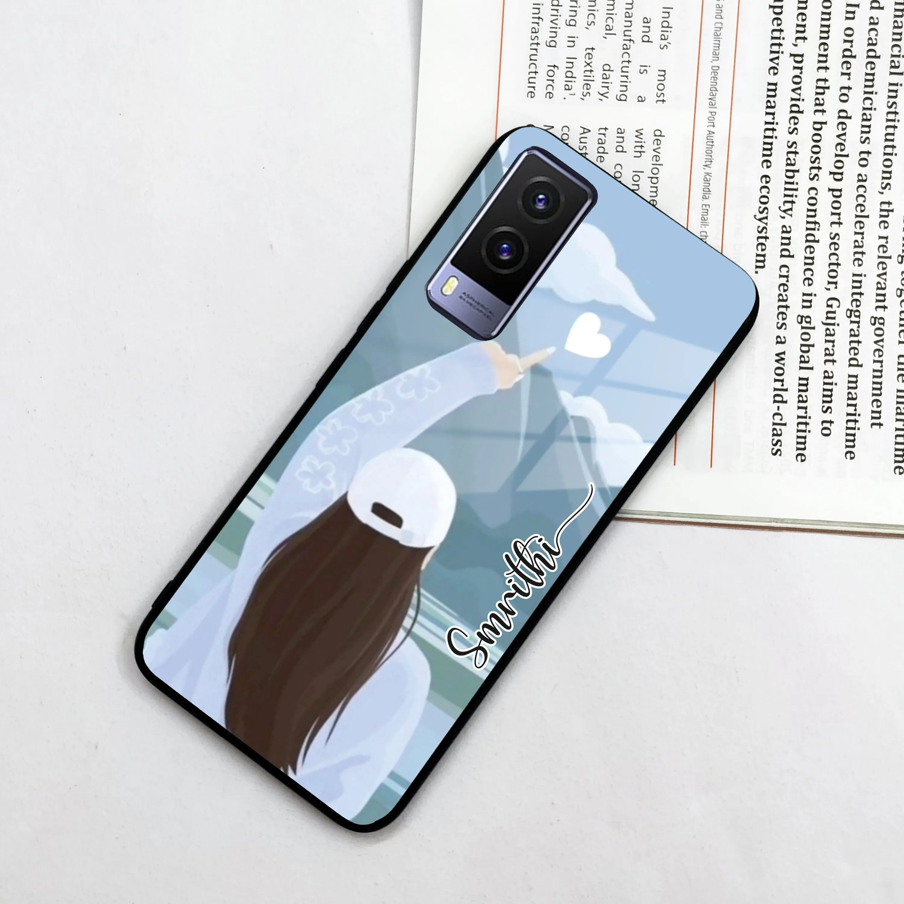 Chasing Dreams Customized Glass Case Cover For Vivo