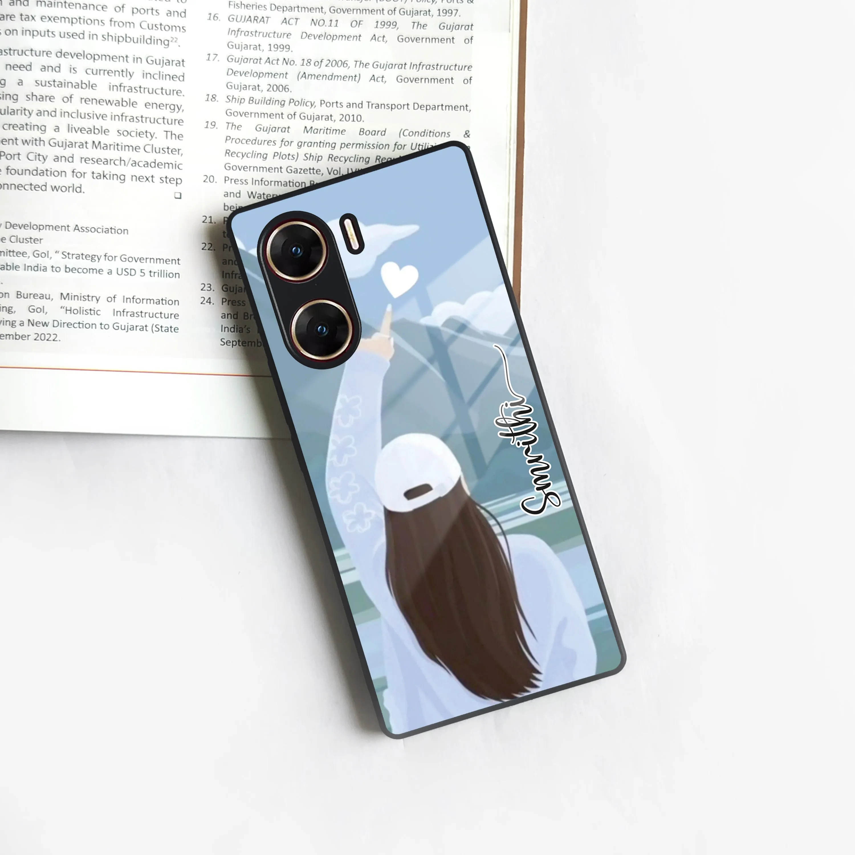 Chasing Dreams Customized Glass Case Cover For Vivo