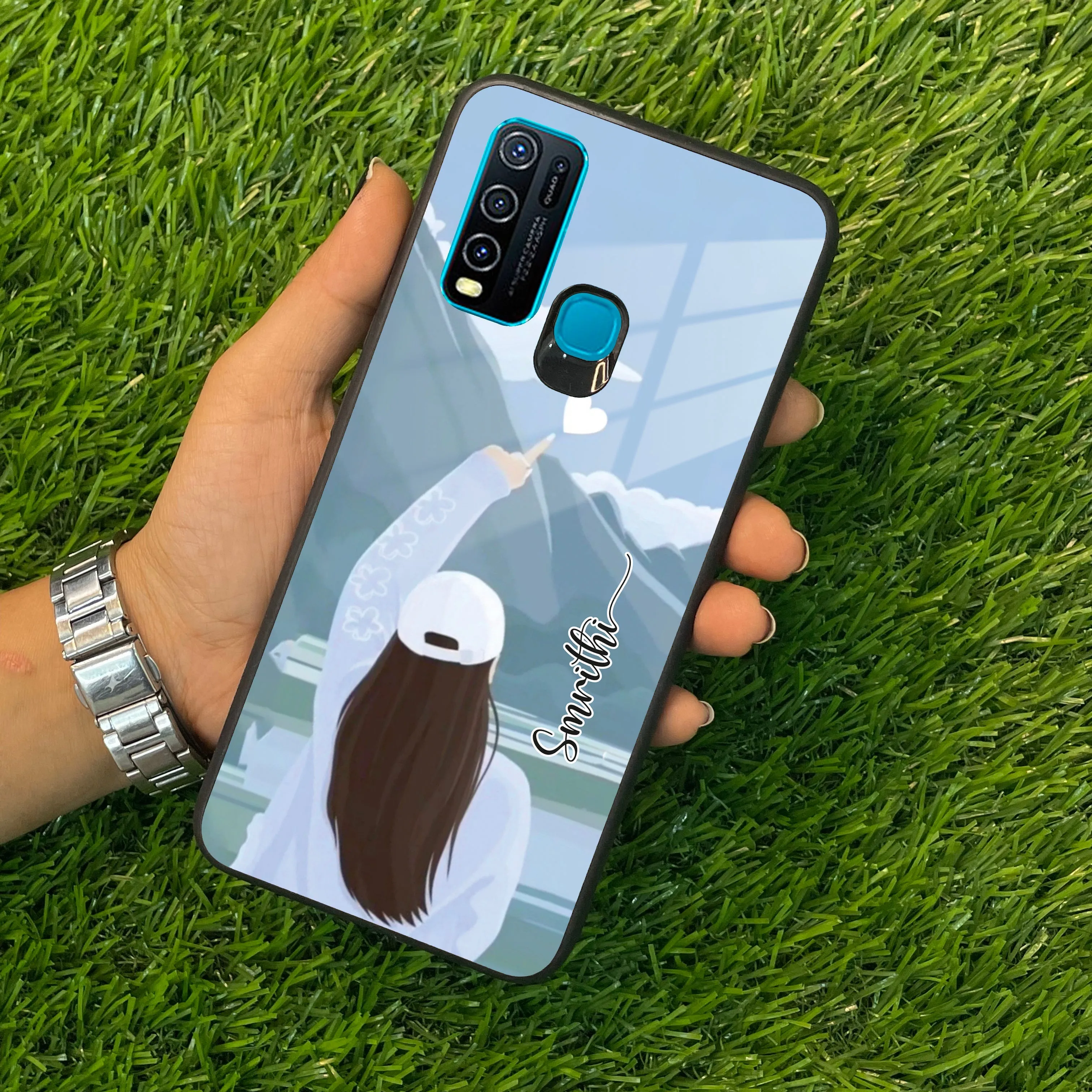 Chasing Dreams Customized Glass Case Cover For Vivo