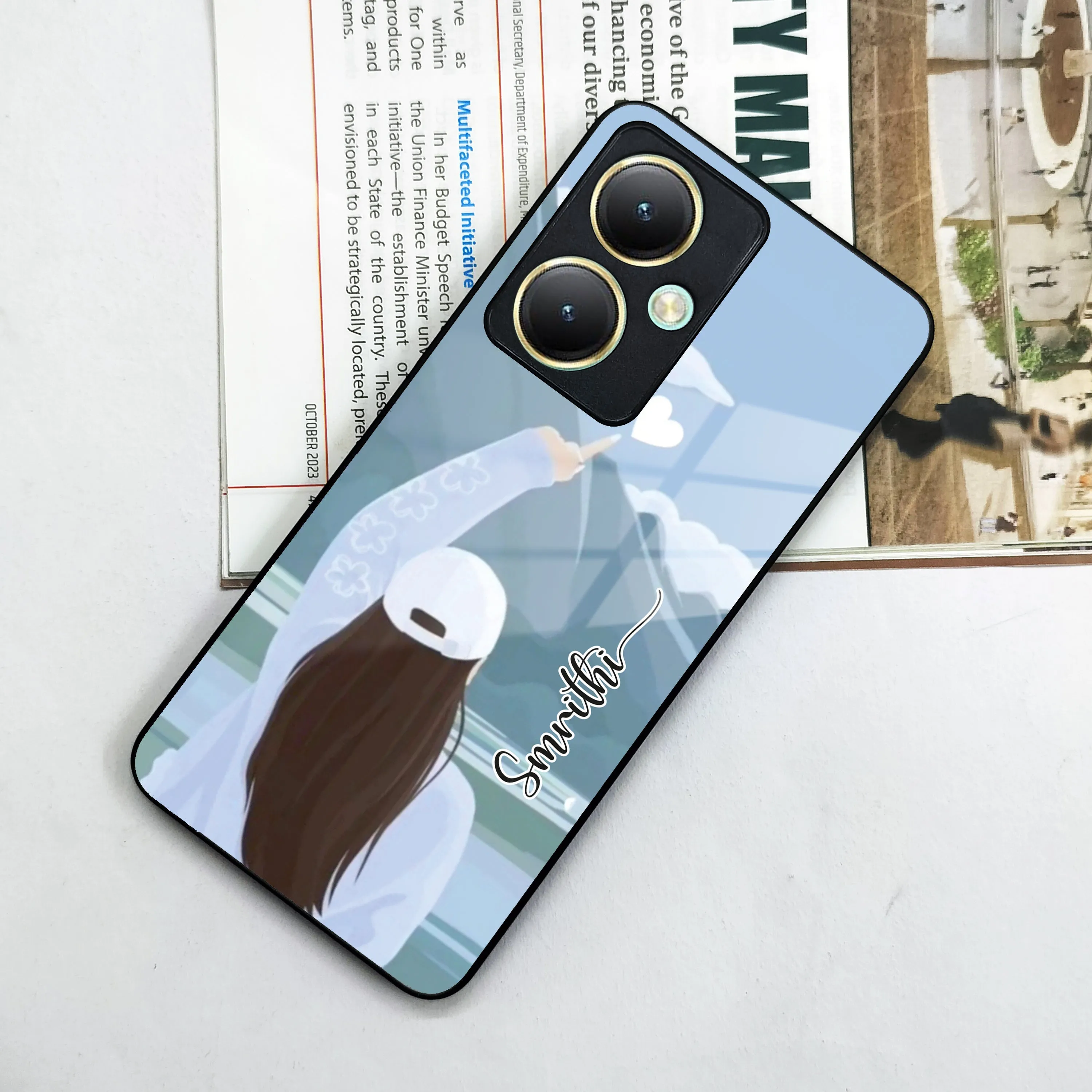 Chasing Dreams Customized Glass Case Cover For Vivo