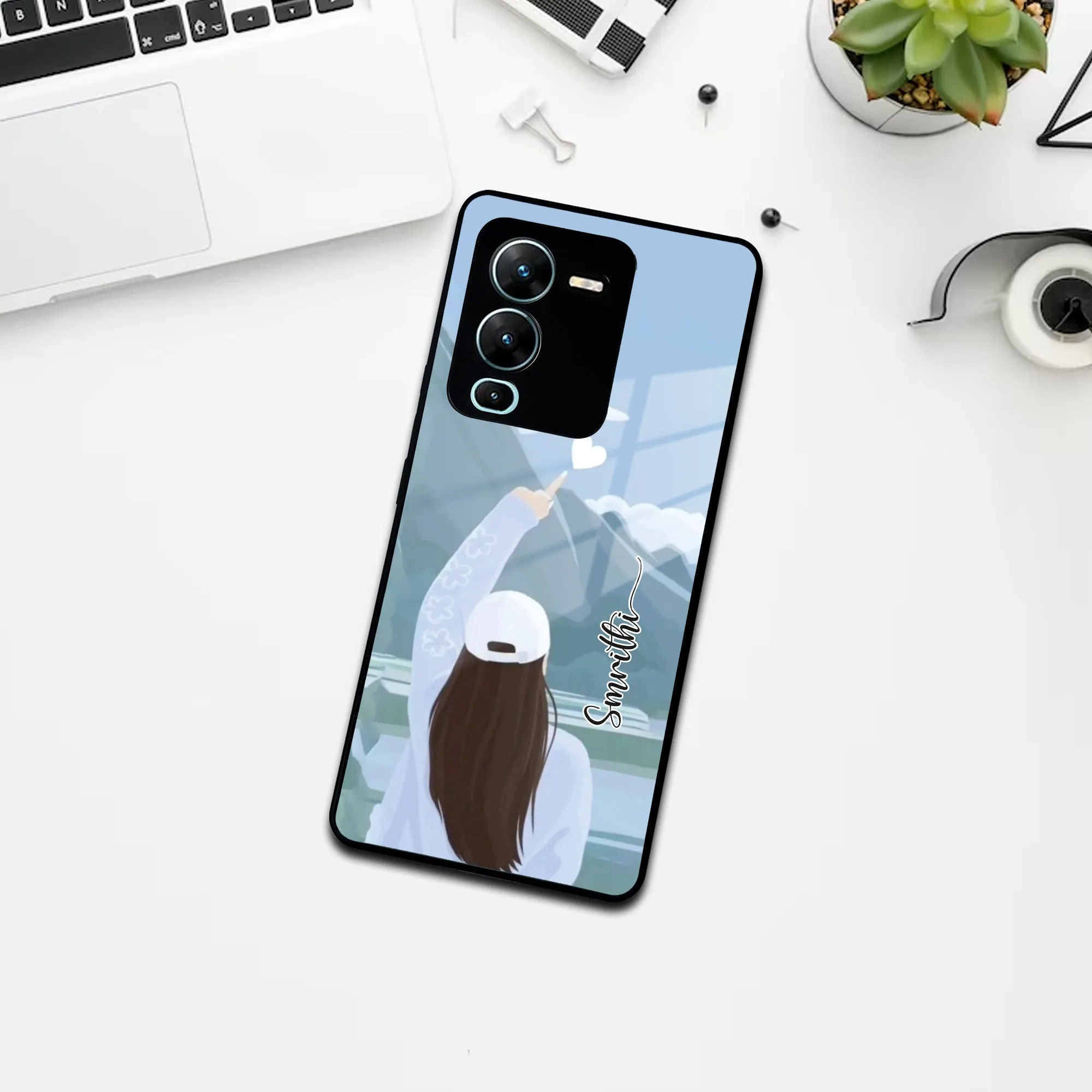 Chasing Dreams Customized Glass Case Cover For Vivo