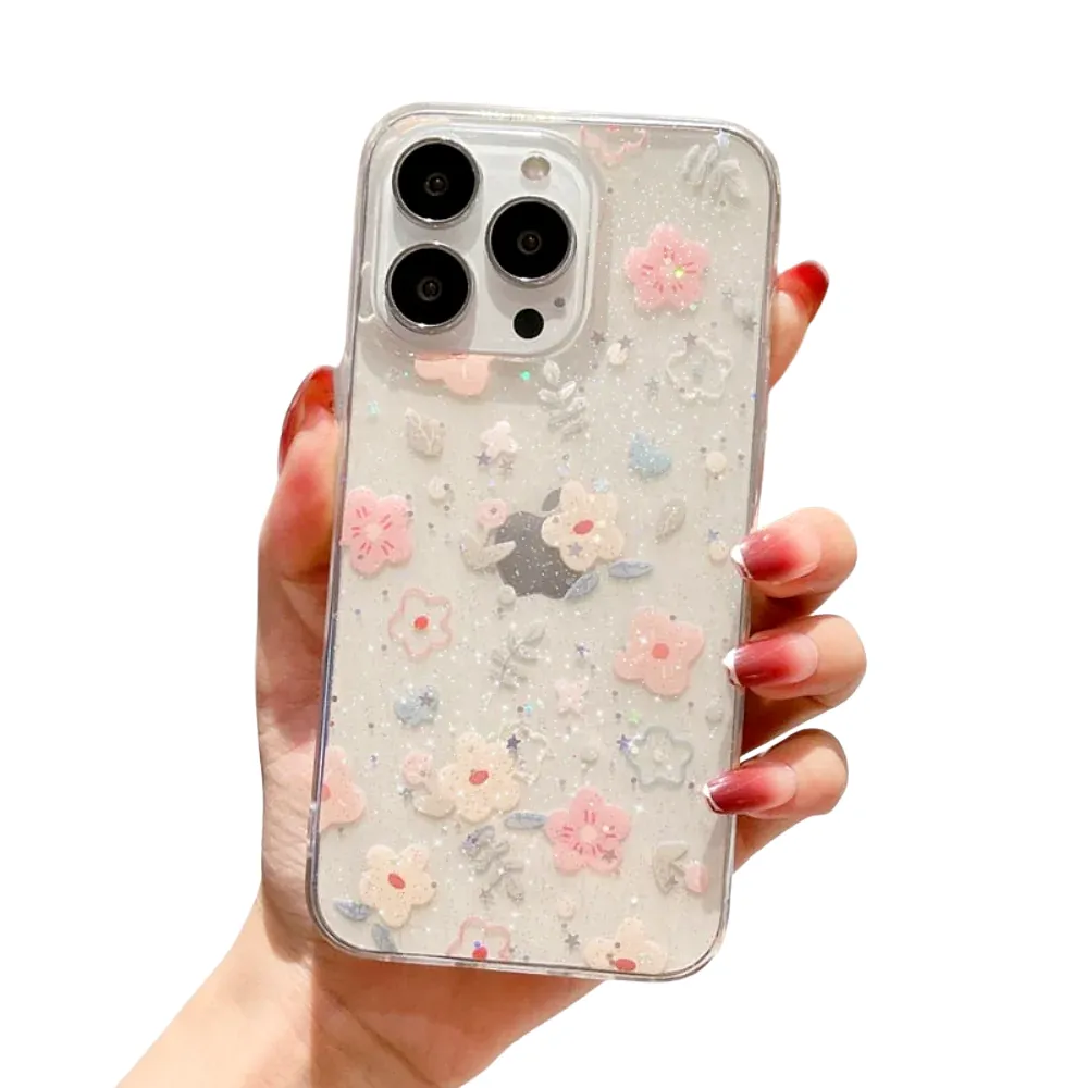 Cherry Blossom Sparkly Clear Case