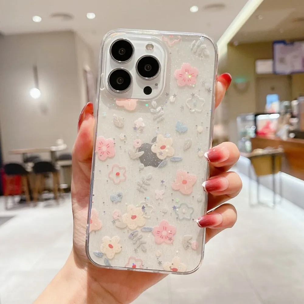 Cherry Blossom Sparkly Clear Case