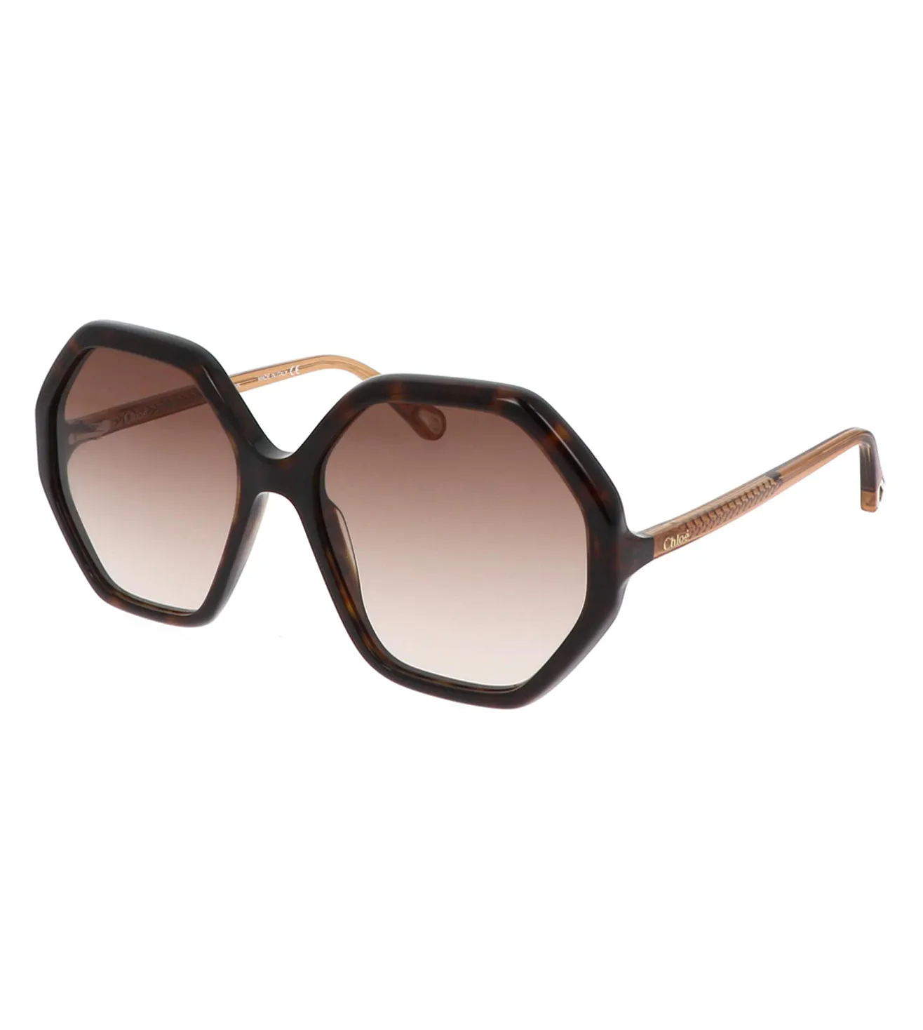 Chloe Women's Brown Geometric Sunglass