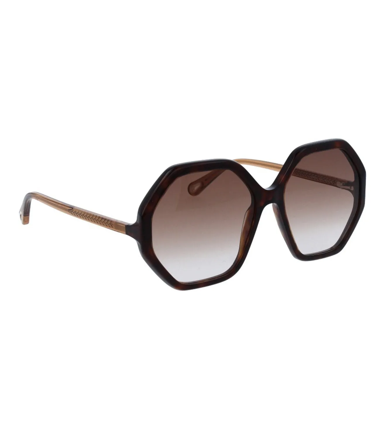 Chloe Women's Brown Geometric Sunglass