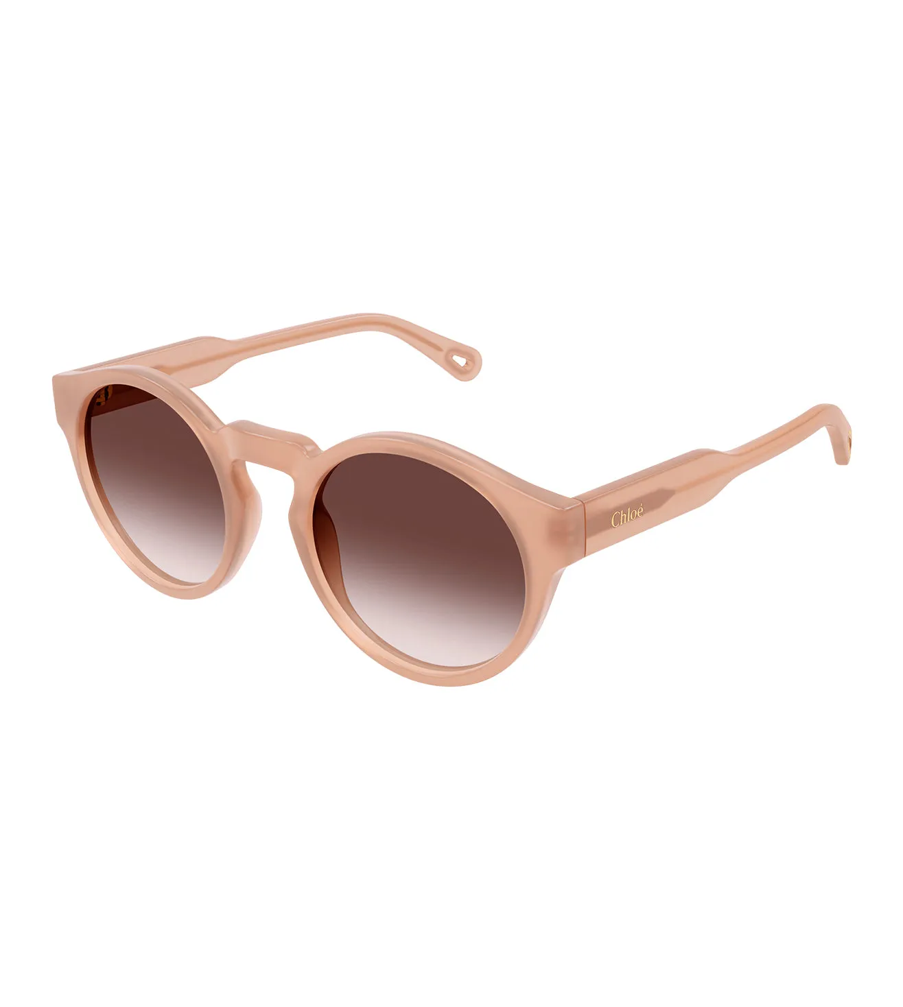 Chloe Women's Brown Round Sunglass