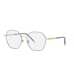 Chopard Women'S Rose Gold & Blue Geometric Optical Frame