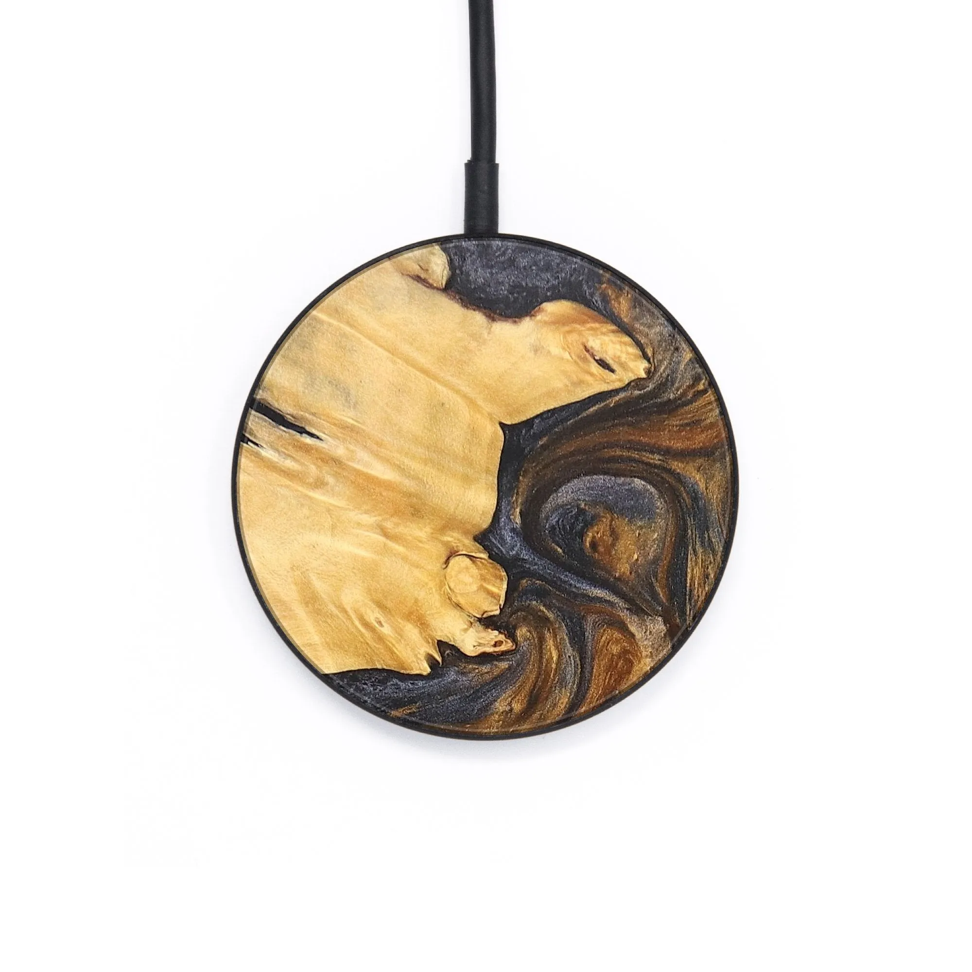 Circle Wood Resin Wireless Charger - Amaya (Green, 696220)