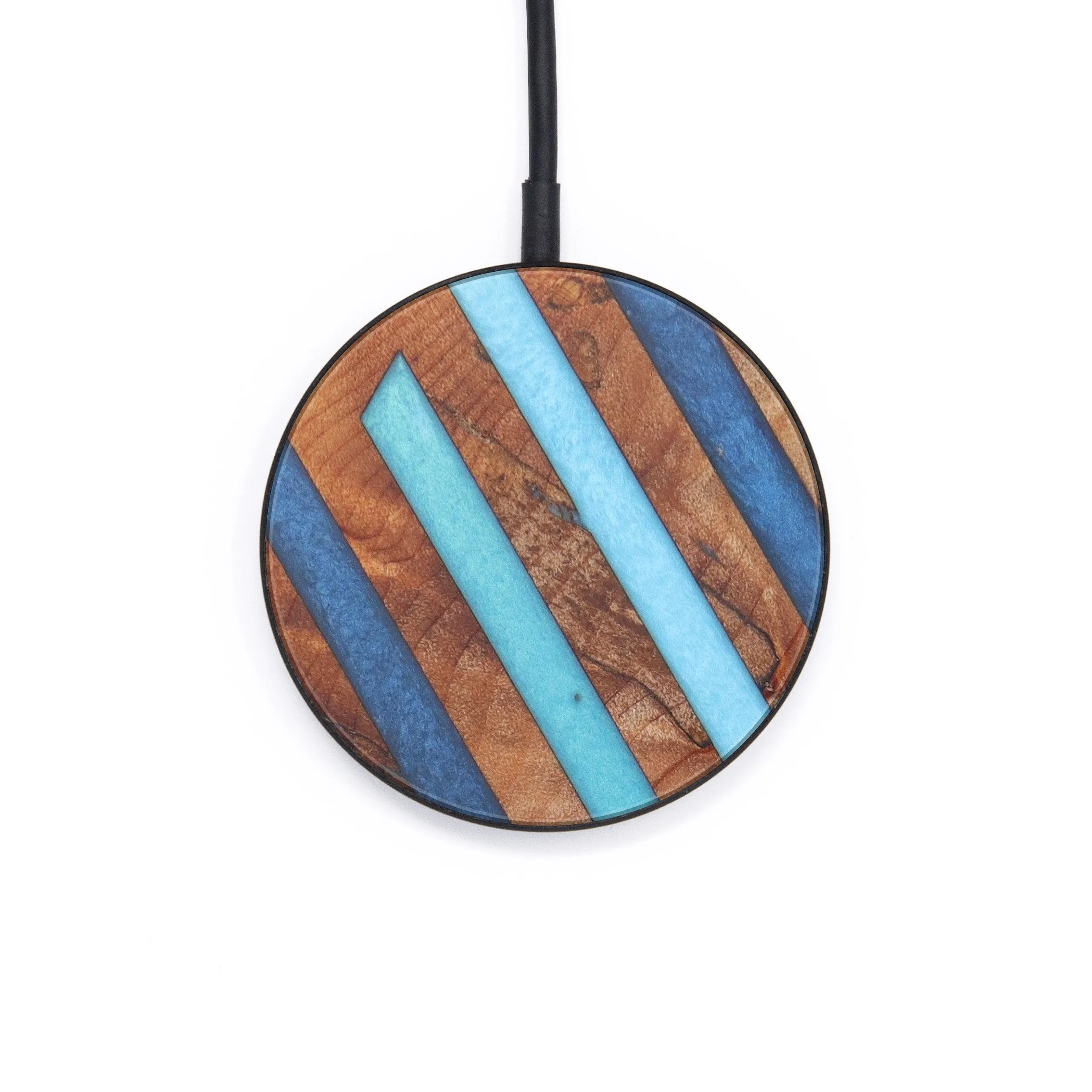 Circle Wood Resin Wireless Charger - Austin (Pattern, 605386)