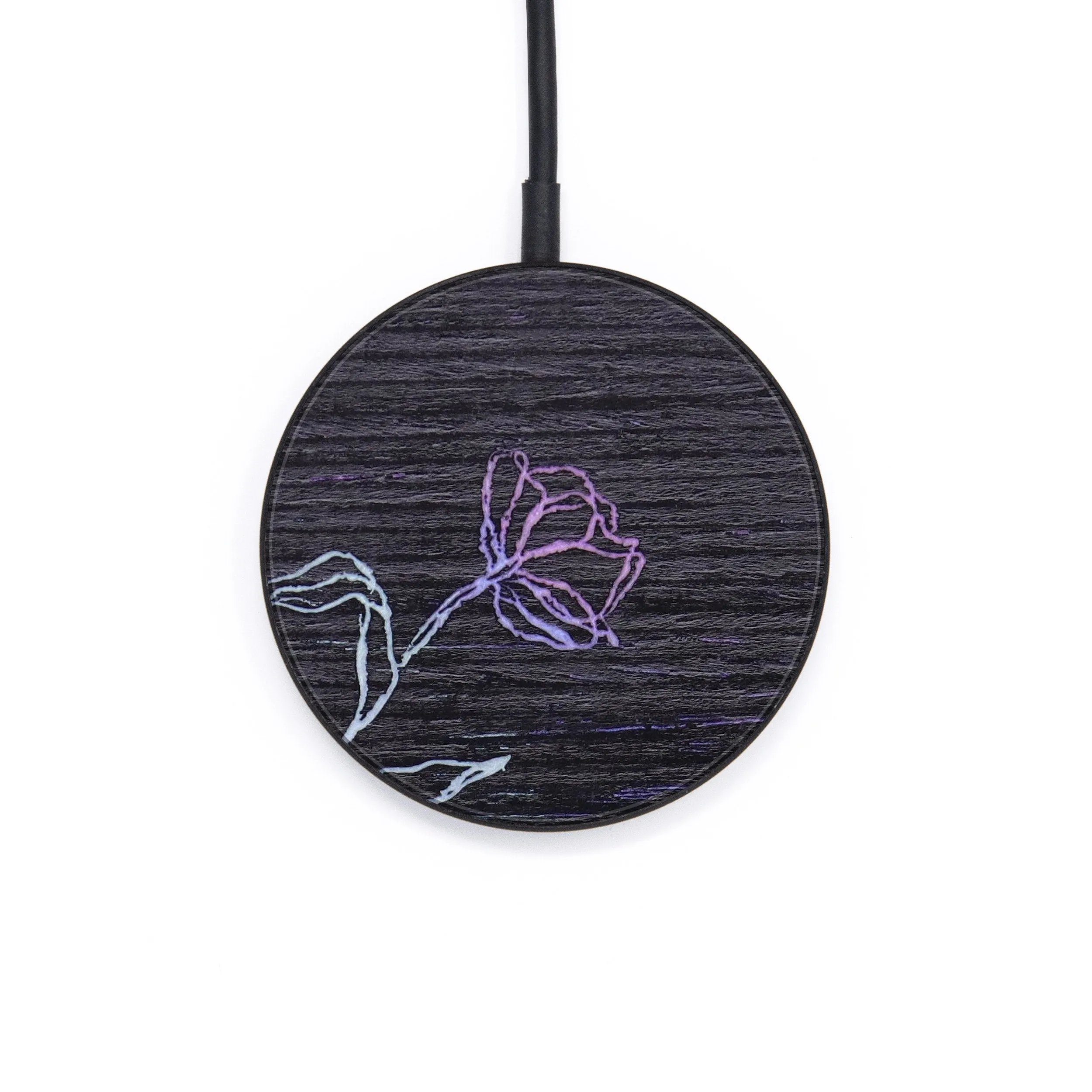 Circle Wood Resin Wireless Charger - Bailey (Spring, 640638)