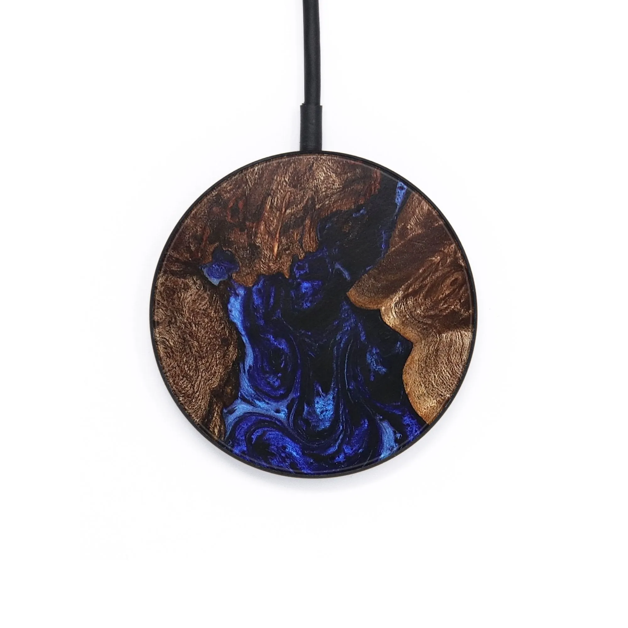 Circle Wood Resin Wireless Charger - Brooks (Blue, 704148)