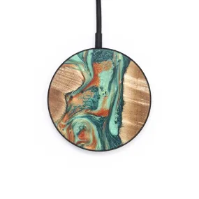 Circle Wood Resin Wireless Charger - Byron (Green, 678998)