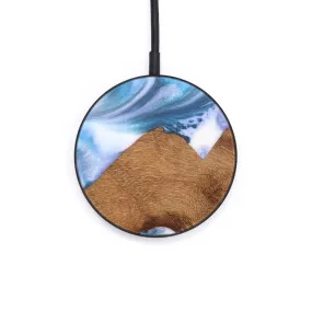 Circle Wood Resin Wireless Charger - Cassie (Blue, 636369)