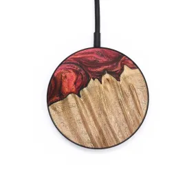 Circle Wood Resin Wireless Charger - Cathleen (Red, 704160)