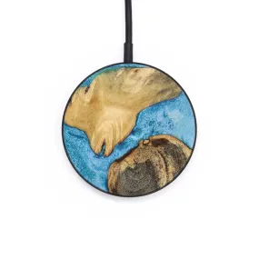 Circle Wood Resin Wireless Charger - Charlotte (Blue, 651857)