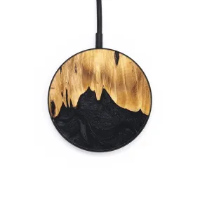 Circle Wood Resin Wireless Charger - Constance (Pure Black, 689905)