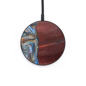 Circle Wood Resin Wireless Charger - Danny (Teal & Gold, 706781)