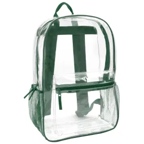 Classic 17 Inch Clear Backpack - Green