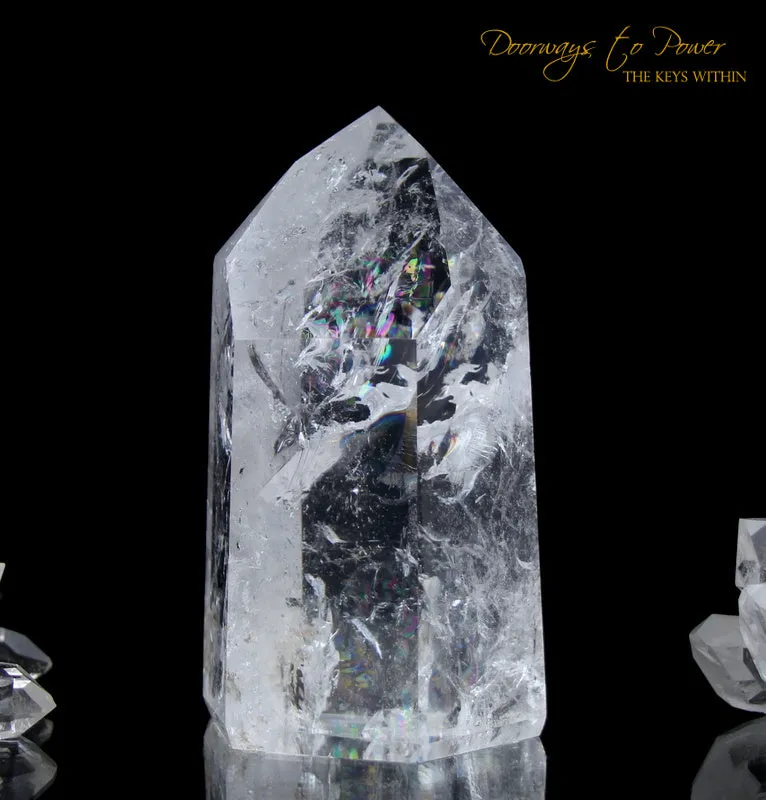 Clear Quartz Master Integration Crystal Point with Rainbows