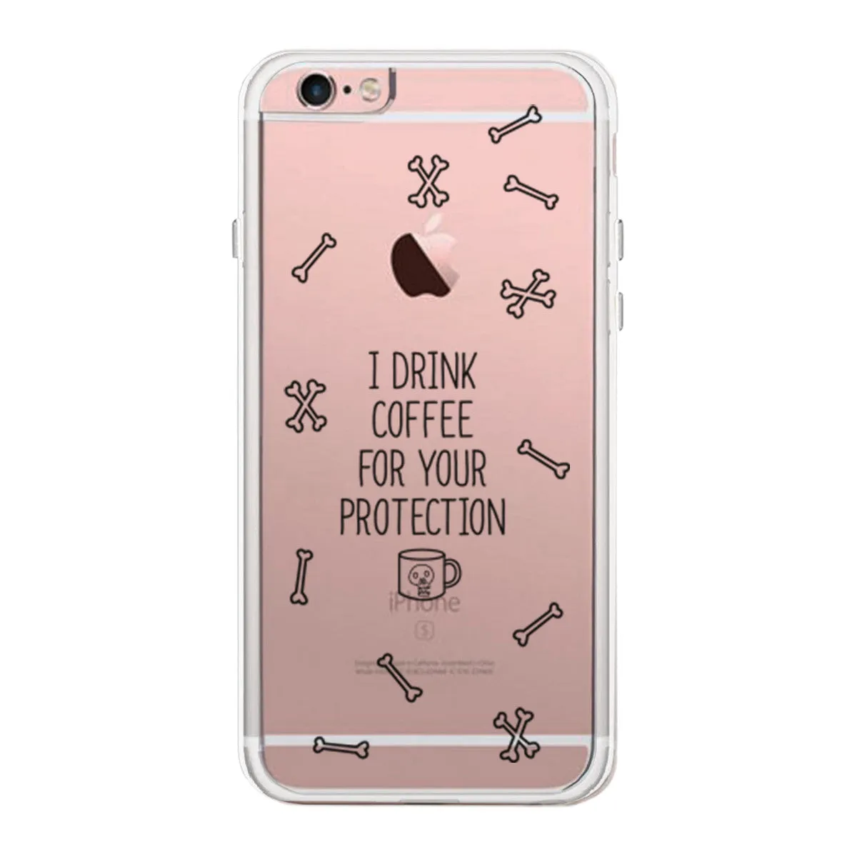 Coffee For Your Protection Cover Cute Clear Phonecase