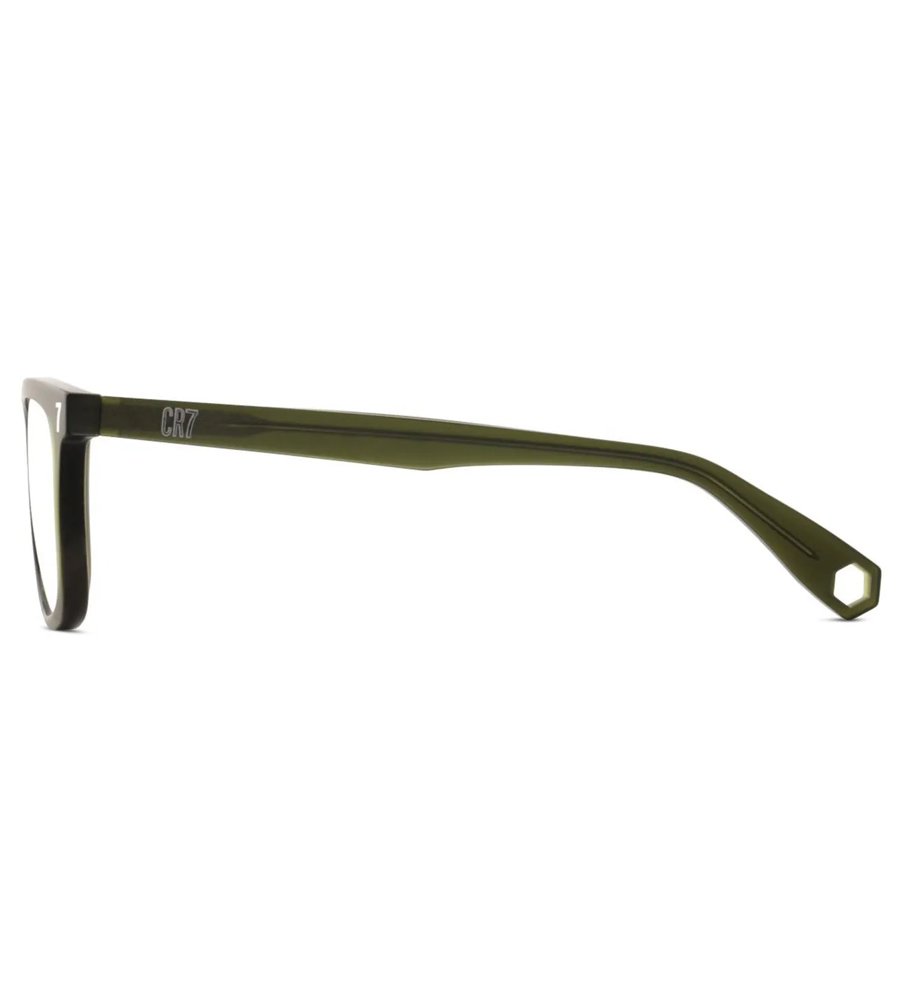 CR7 Unisex Black-Green Rectangular Optical Frame