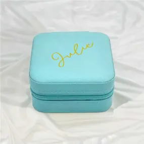 Custom Pu Leather Small Jewellery Box Portable Jewelry Case Organizer