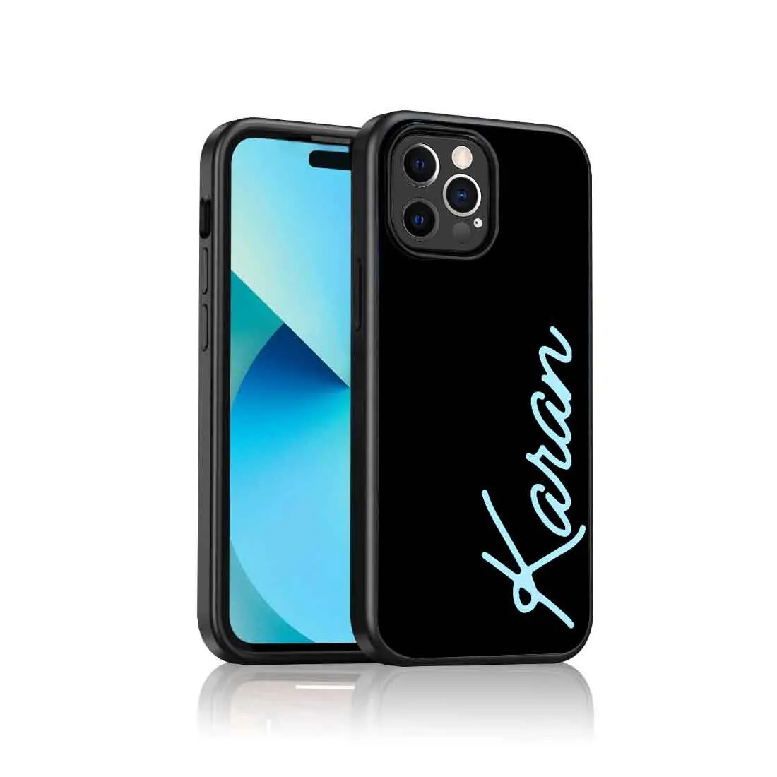 Customized Back Cover with Name iPhone 12 Pro Mobile Cover  -  Neon