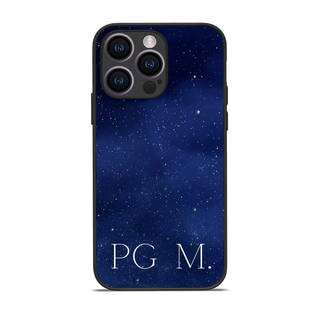 Customized Mobile Cover Apple iPhone 14 Pro Case With Name - Starry Night