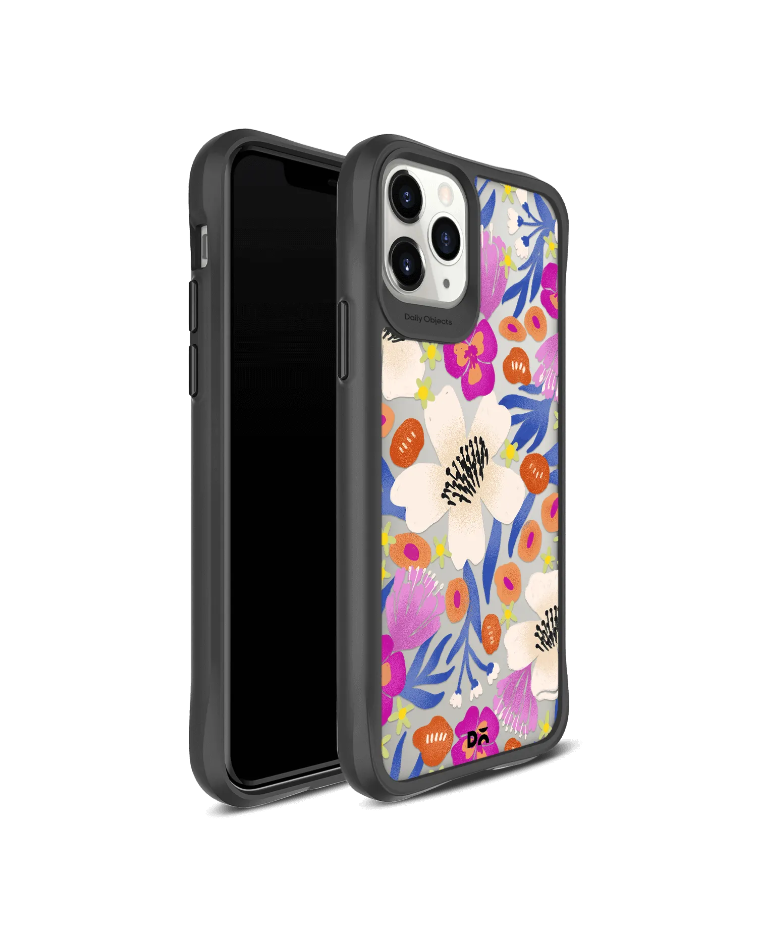 DailyObjects Dusty Balloonflower Black Hybrid Clear Case Cover For iPhone 11 Pro