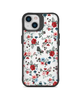 DailyObjects Flower Sheet Black Hybrid Clear Case Cover For iPhone 13 Mini