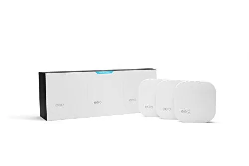 eero Home WiFi System (Pack of 3) - Blanket Your Home in WiFi, Replaces Wireless Router and Range Extender, Gigabit Speed, WPA2 Encryption