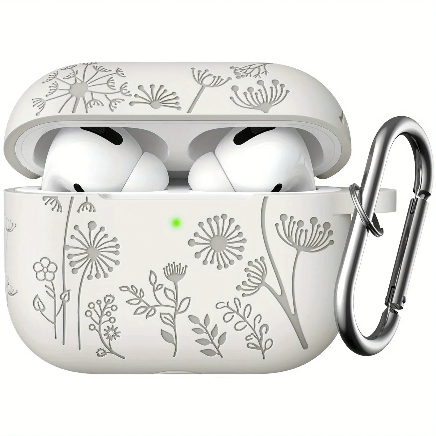 Elevate Your AirPods Pro Flower Engraved Protective Case