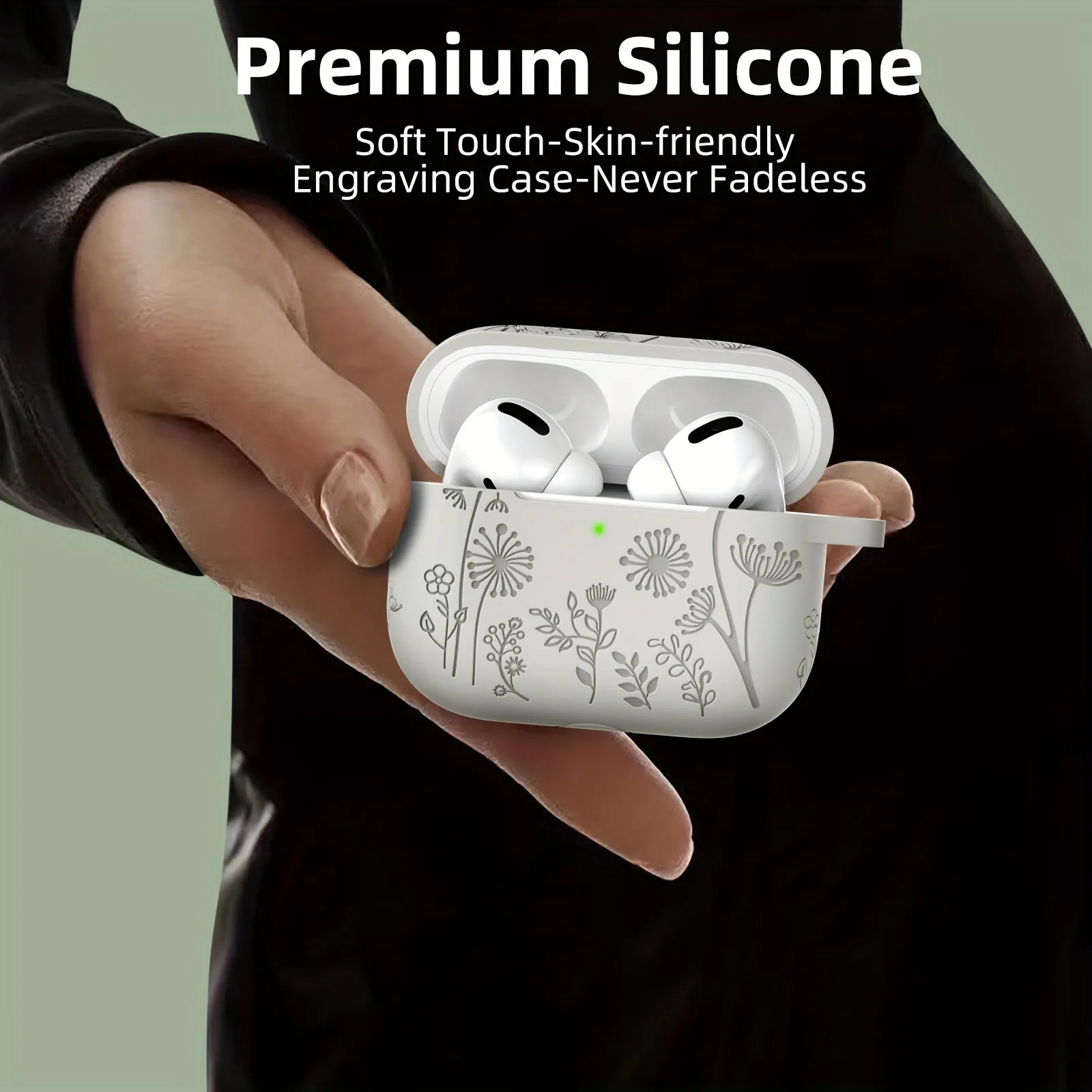 Elevate Your AirPods Pro Flower Engraved Protective Case