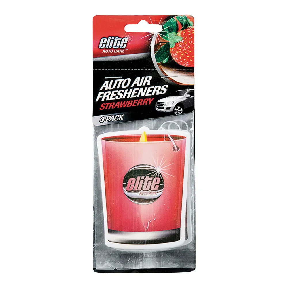 Elite Auto Care 8988 Auto Air Freshener, Strawberry