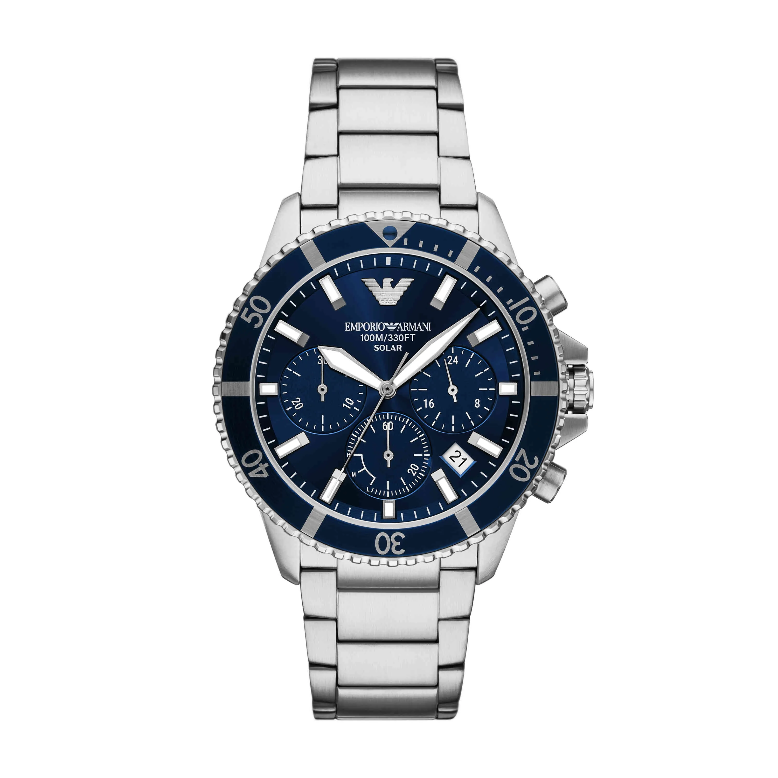 Emporio Armani Silver Tone Chronograph Watch AR11681