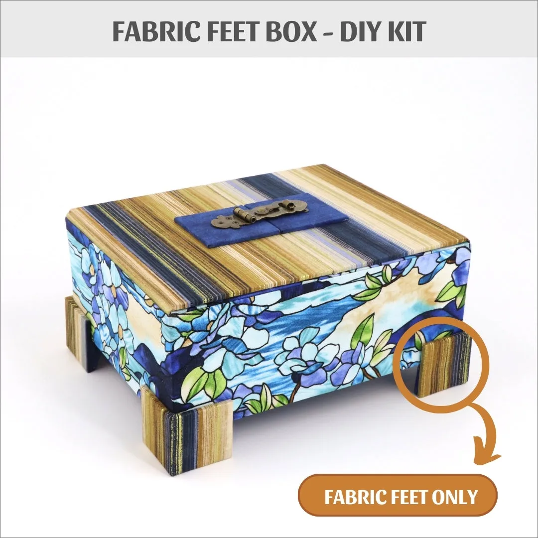 Fabric FEET for boxes DIY kit small,  cartonnage kit 211