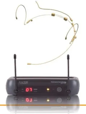 FACTOR WM-1UHF-HS UHF Wireless Headset Microphone System