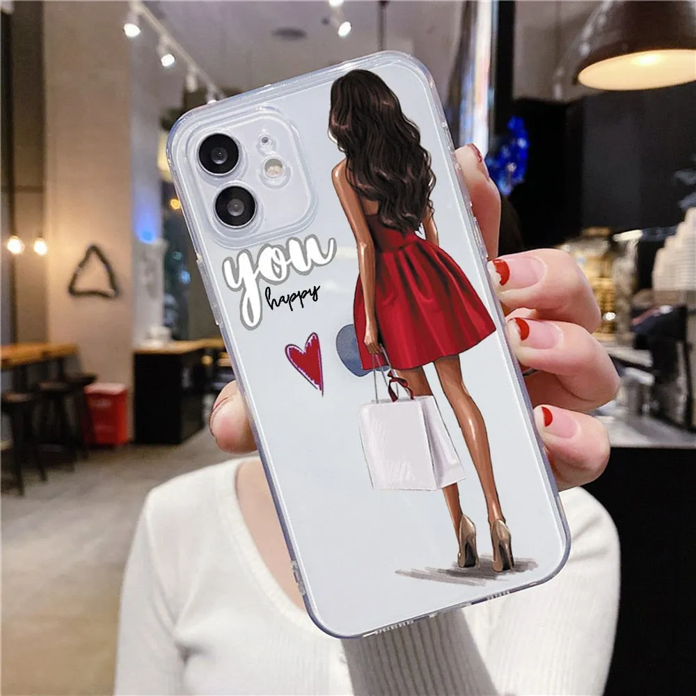 Fashion Beautiful Girl Pattern Case For iPhone