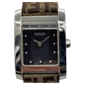 Fendi Classco Ladies Quartz Watch 7000L Zucchino Canvas Strap