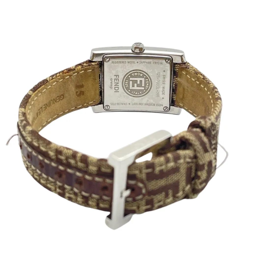 Fendi Classco Ladies Quartz Watch 7000L Zucchino Canvas Strap