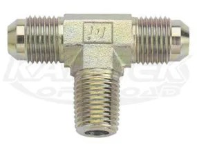 Fragola AN -3 Steel Tee With 1/8" NPT National Pipe Taper Thread On The Side Fittings