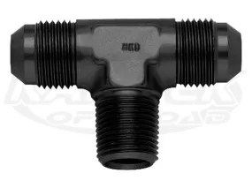 Fragola AN -8 Black Anodized Aluminum Tee With 3/8" NPT National Pipe Tapered On The Side Fittings