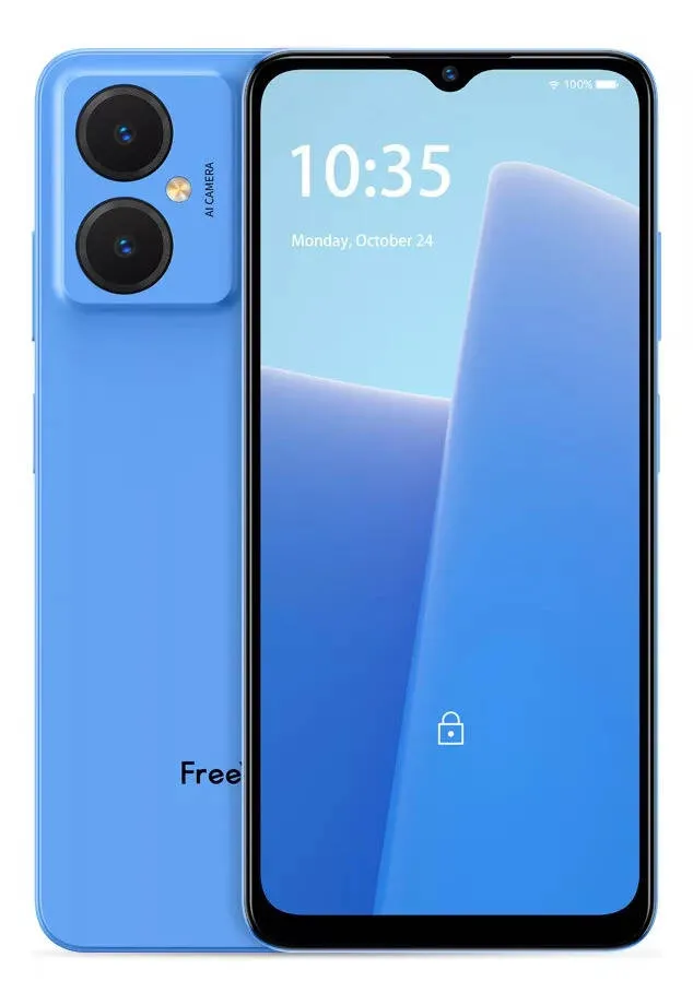 FreeYond F9S - 64GB ROM 2GB RAM ( 4GB RAM) GSM 6.6" HD Screen 13MP Dual Camera 5000mAh Unlocked Android 4G LTE Smartphone - Blue/Yellow