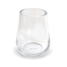 Glass Tapered Cylinder Vase, 7" H x 6" Dia