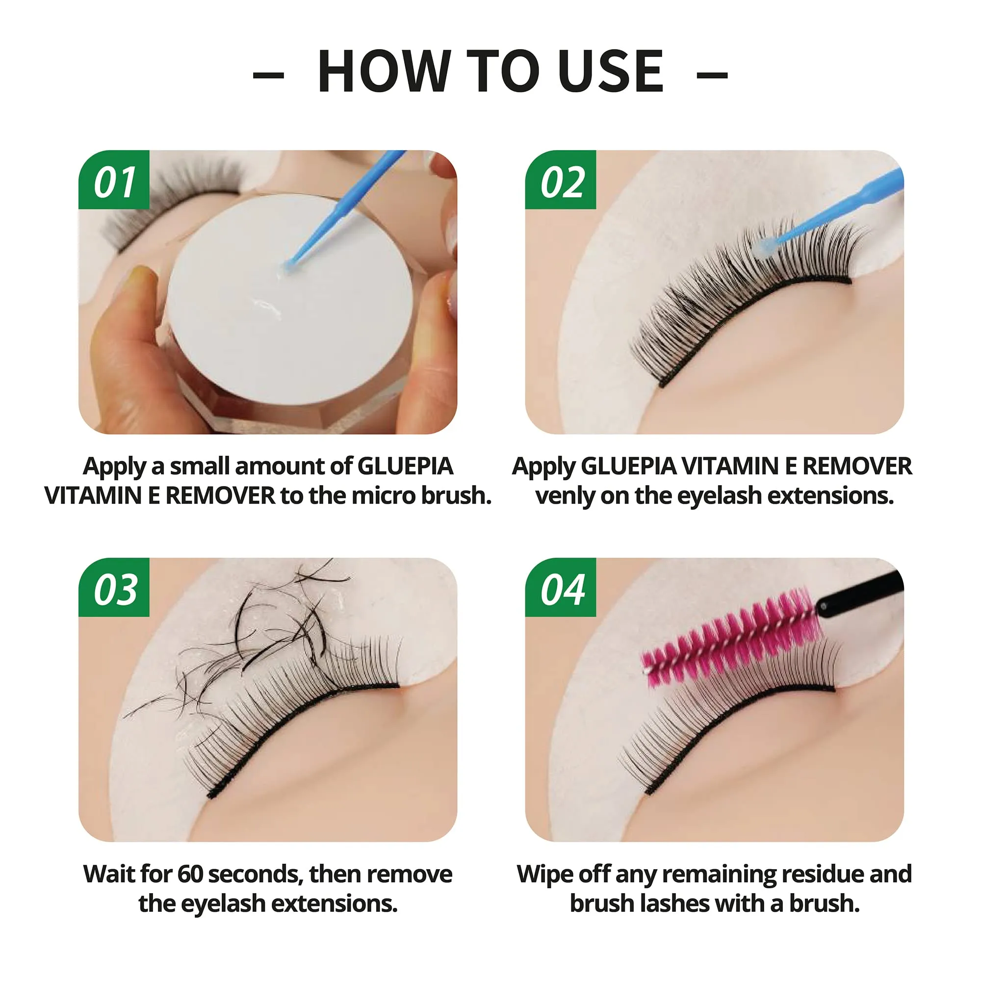 GLUEPIA Vitamin E Eyelash Extension Remover Odorless 20g