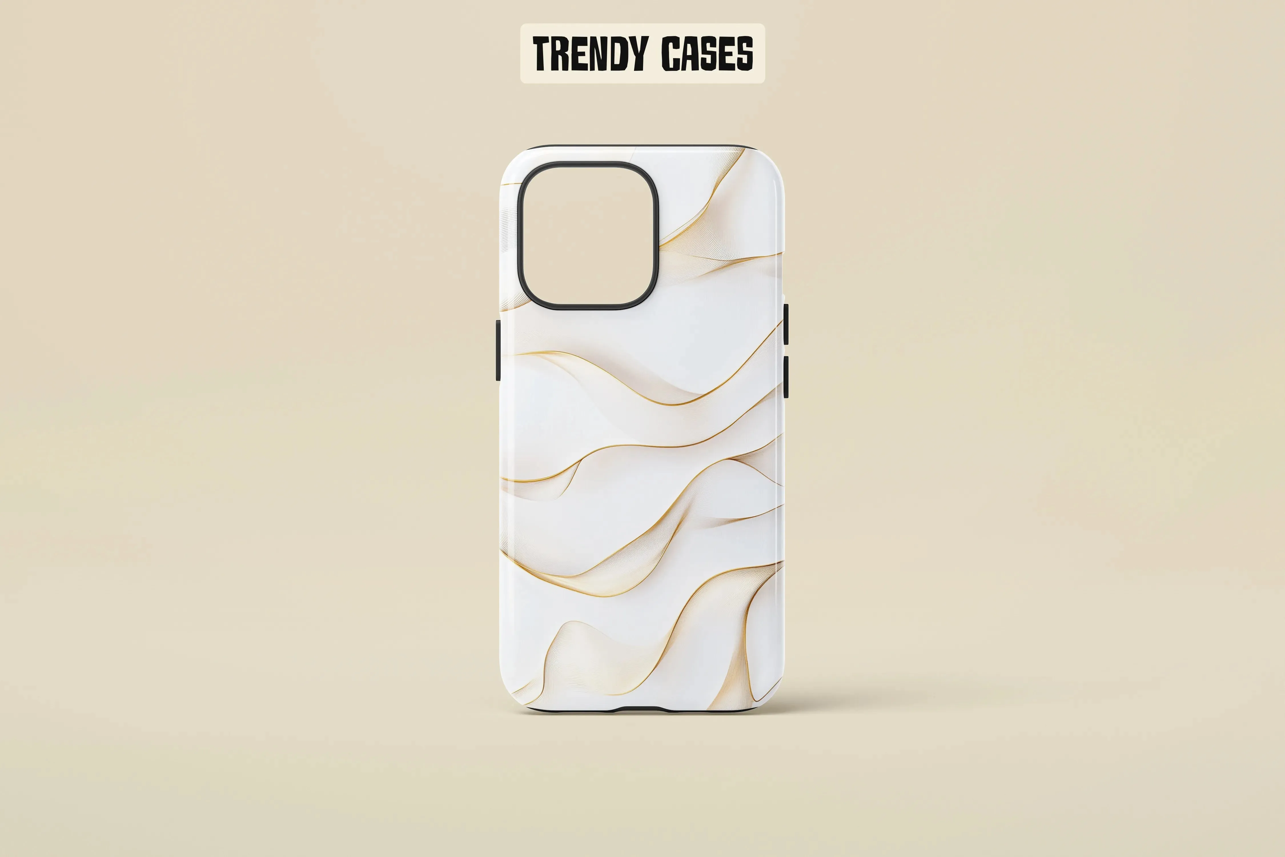 Gold Wave Phone Case – Sleek and Elegant Design