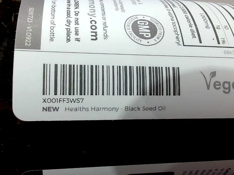 Healths Harmony Black Seed Oil 120 Vegan Capsules